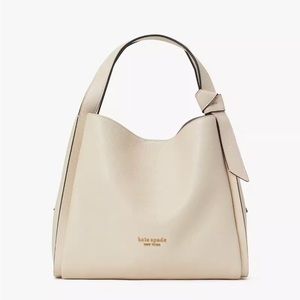Kate Spade New York Knott Pebbled Leather Medium Crossbody Tote | Milk Glass